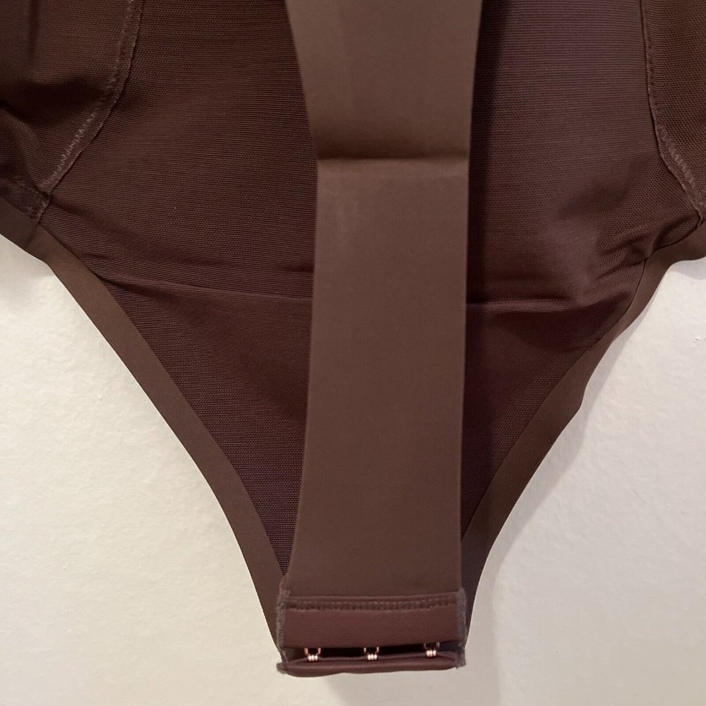 PINSY Spaghetti Strap Scoop Shapesuit Chocolate Brown XL Thong New in Package - Picture 7 of 11